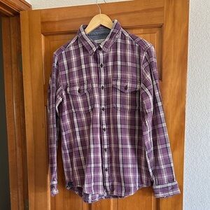 Outerknown Purple Plaid Men's Shirt